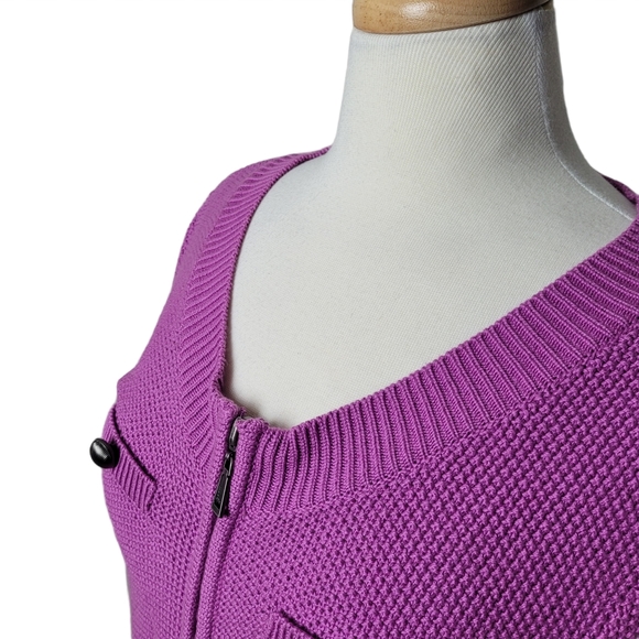 MAC & JAC Sweater Cardigan Zip Up Knit Purple - Picture 5 of 11